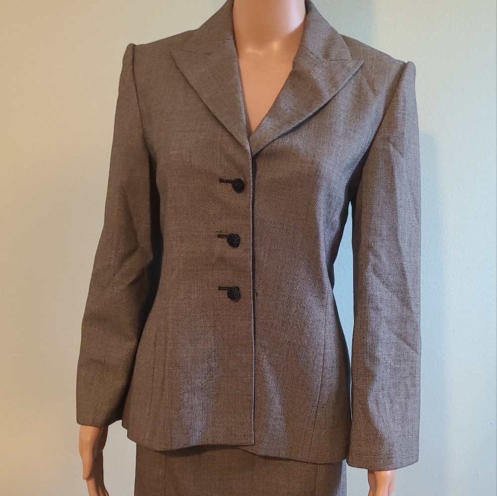 Grey Balenciaga skirt suit